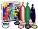 Barevné kondomy s 3 druhy příchutí Secura Color 3ks Barevné kondomy s 3 druhy příchutí Secura Color 3ks