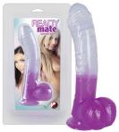 Gelové dildo Ready Mate bílá/fialová Gelové dildo Ready Mate bílá/fialová