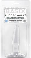 BASIX 4" MINI BUTT PLUG CLEAR BASIX 4" MINI BUTT PLUG CLEAR