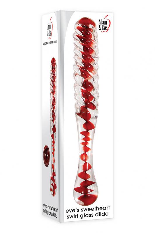 A&E Eves Sweetheart Swirl Glass Dildo (22CM