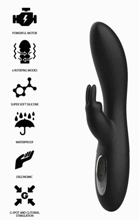 IBIZA Vibrátor Powerful Pearled Rotator With Rabbit