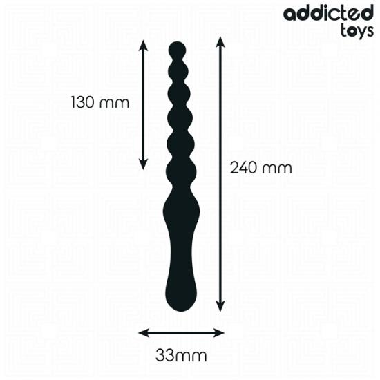 Addicted Toys Double Anal Massager Silicone (24 cm), anální stimulátor