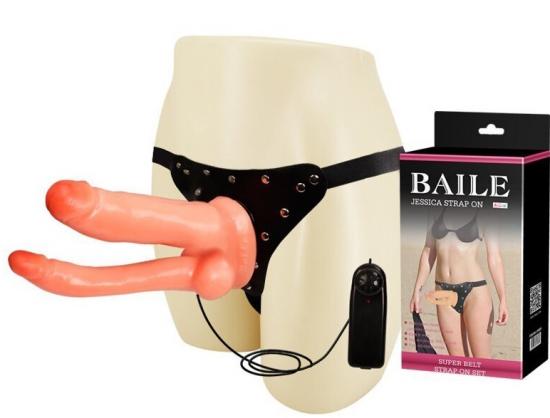 Jessica Double Dildo Strap-On With Vibr Jessica Double Dildo Strap-On With Vibr