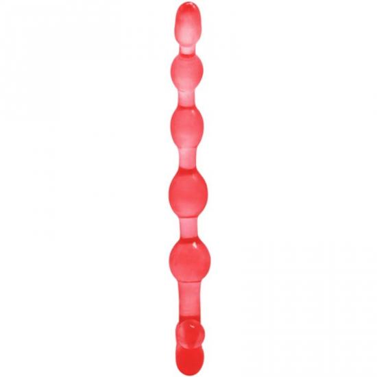 Bendy Twist Anal Beads Red