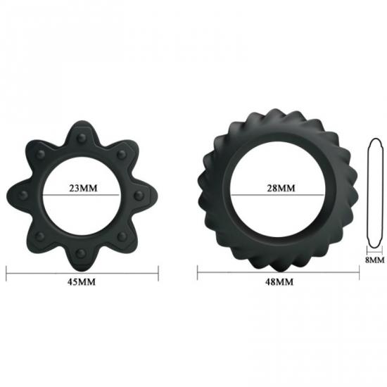 Baile Ring Flowering Silicone - Sada pružných erekčních kroužků