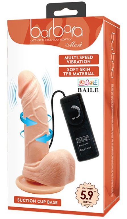 Realistický vibrátor BAILE Prime s dálkovým ovládáním