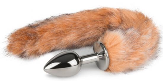 Easy Toys Fox tail 03 Hnědý anální kolík s ocasem Hnědý