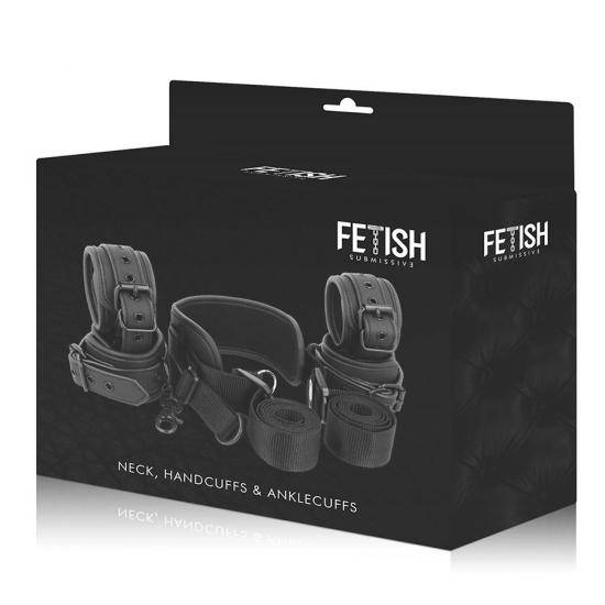 Fetish Submissive Neck, Handcuffs  Anklecuffs Vegan Leather