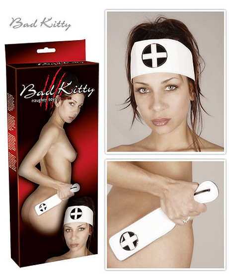 Bad Kitty Plácačka a čelenka zdravotní sestry nurse Bad Kitty Plácačka a čelenka zdravotní sestry nurse