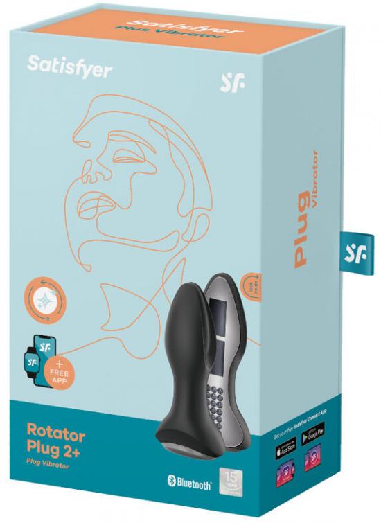 Satisfyer 2v1 dvoumotorový vibrační a rotační perlový anální kolík Rotator Plug 2