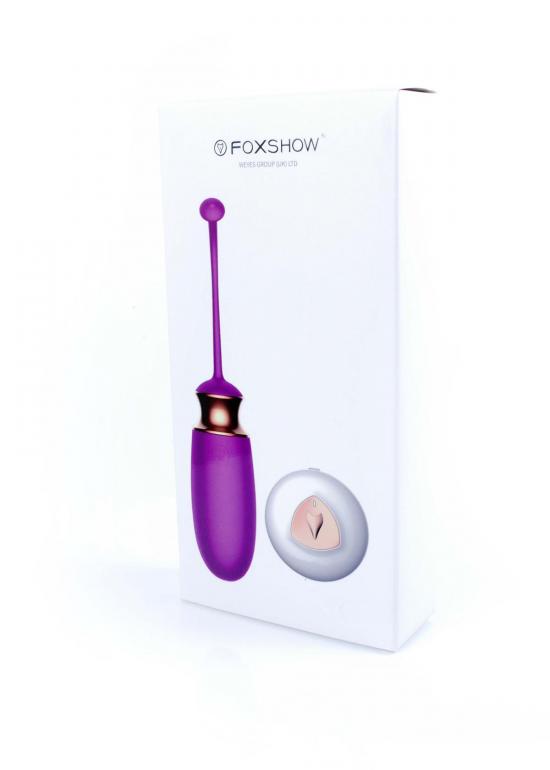 Boss Series Vibrating Silicone Love Egg 10 - Vibrační vajíčko s vyhříváním a hlasovým nebo dálkovým ovládáním fialové