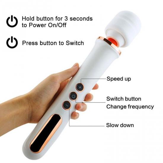 Boss Series Massager Super Powerful - Wand Vibrátor Černý