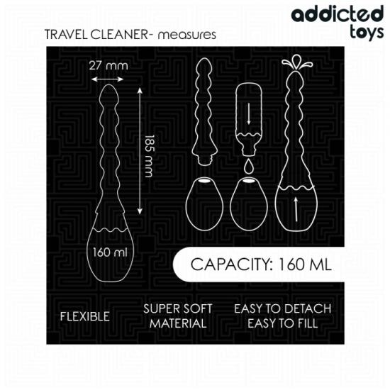 Addicted Toys Travel Cleaner Silicone Model 2, cestovní anální sprcha