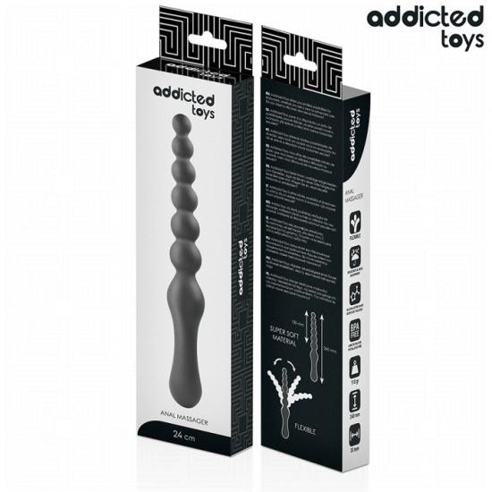 Addicted Toys Double Anal Massager Silicone (24 cm), anální stimulátor