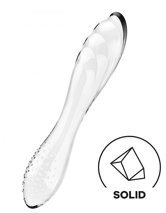 Satisfyer Dazzling Crystal (Clear), oboustranné skleněné dildo Satisfyer Dazzling Crystal (Clear), oboustranné skleněné dildo