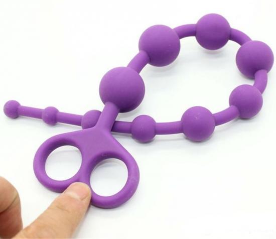 Long Fantasy Anal Beads Purple