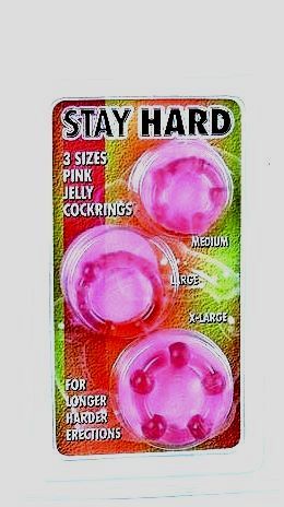 Blush STAY HARD BEADED COCKRINGS Blush STAY HARD BEADED COCKRINGS