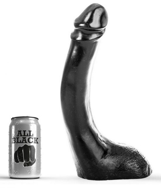 ALL BLACK ALL ČERNÁ DILDO 29 CM FISTING