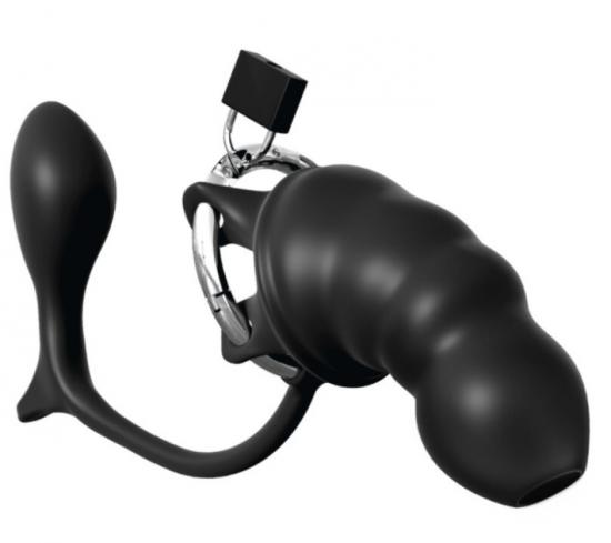 Pás cudnosti pro muže s análním stimulátorem Pipedream Cock Blocker