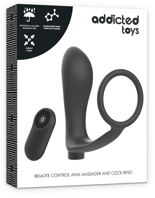 Addicted Toys Remote Control Anal Massager + Cock Ring