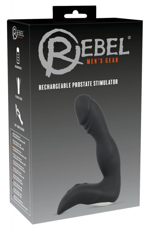 Rebel Prostate Plug Stimulator anální kolík Black recharge 14.6 cm