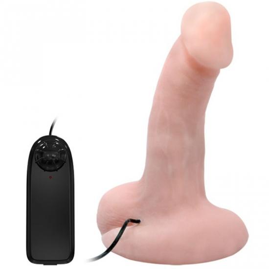 Rotačně vibrační dildo 20 cm s přísavkou a dálkovým ovládáním