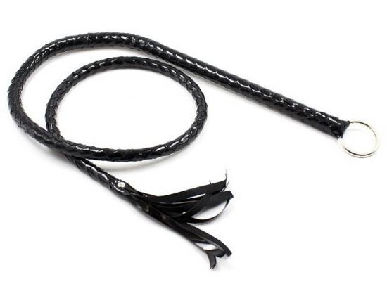 Braided Leather Bullwhip