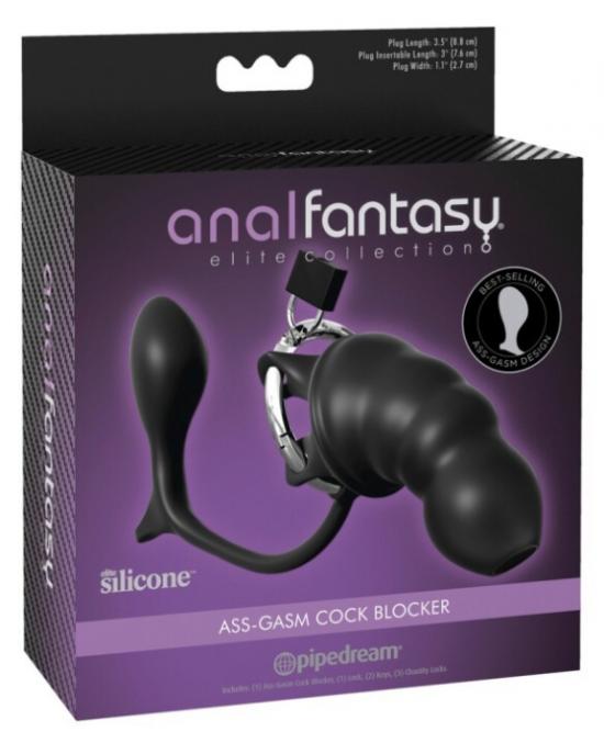 Pás cudnosti pro muže s análním stimulátorem Pipedream Cock Blocker