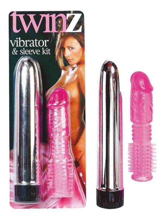 Sleeve Kit Velký gelový návlek a exluzivní vibrátor, dva v jednom