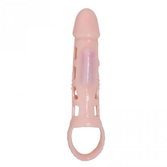 Návlek na penis s vibrací BAILE 13,5 cm