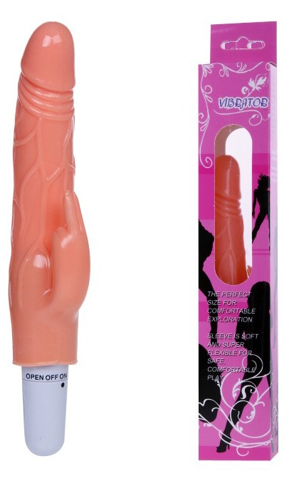 Vibrátor se stimulátorem klitorisu Nature Vibrator Flesh