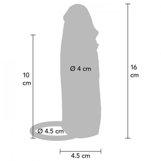 ToyJoy Get Real Hydrated Skin Penis Sleeve Silicone (16 cm), realistický návlek na penis