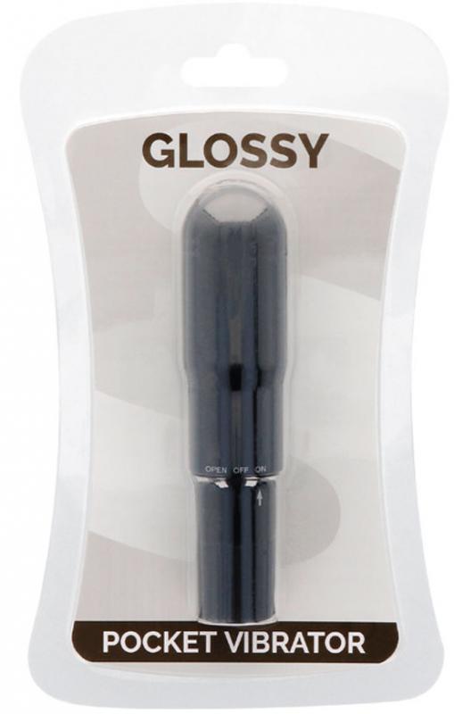 Glossy Pocket Vibrator Black