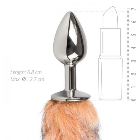 Easy Toys Fox tail 03 Hnědý anální kolík s ocasem Hnědý