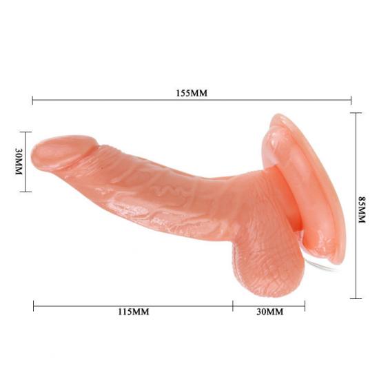BAILE Super Rota realistické dildo s přísavkou 15 cm