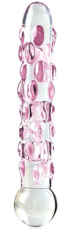 Icicles no 7 hand blown massager Skleněné dildo Průhledný