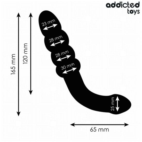 Addicted Toys Double Anal Massager Silicone (16.5 cm), dvojitý anální masér