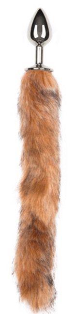 Easy Toys Fox tail 03 Hnědý anální kolík s ocasem Hnědý