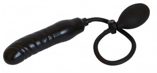 Inflatable Black Dildo Real Sense