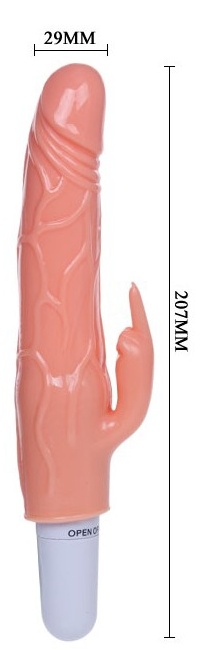 Vibrátor se stimulátorem klitorisu Nature Vibrator Flesh