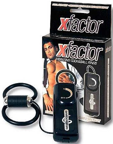 Kroužek na penis vibrační DVOJITÝ X-FACTOR | Seven Creations