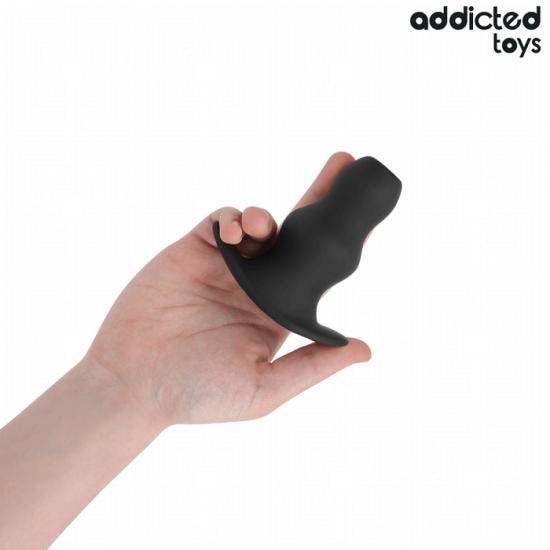 Addicted Toys Hollow Anal Plug Silicone M (9.6 cm), dutá anální zátka
