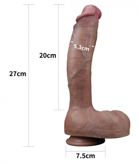 LoveToy Dual Layered Platinum Silicone Cock 10.5