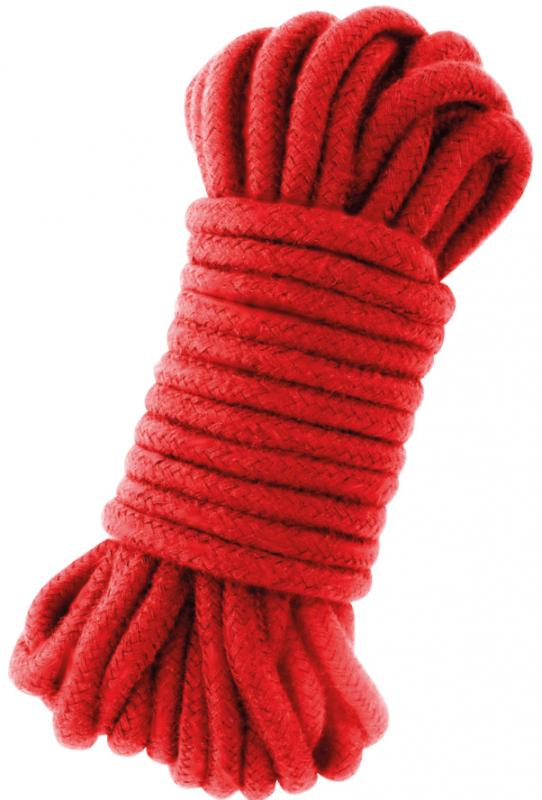 Červené konopné lano Darkness 5 m pro bondage