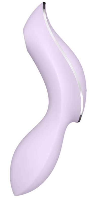 Satisfyer Curvy TRINITY 2 vibrátor se stimulátorem klitorisu violet 16,8 cm