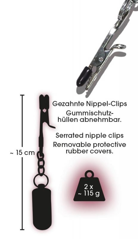 Fetish Collection Nipple Clamps with Weights 2x100g