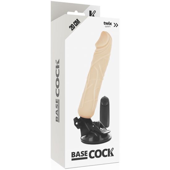 BASECOCK Realistické dildo s přísavkou a dálkovým ovládáním 20CM