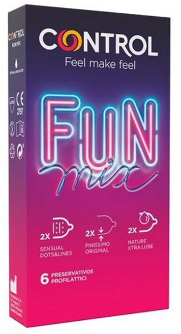 Kondomy Control Feel Fun Mix 6 ks - různé typy