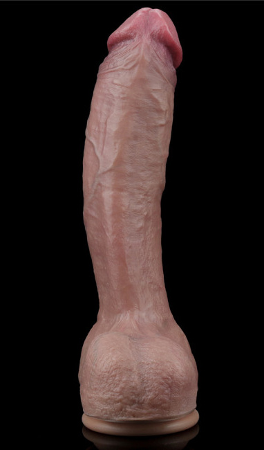 LoveToy Dual Layered Platinum Silicone Cock 10.5