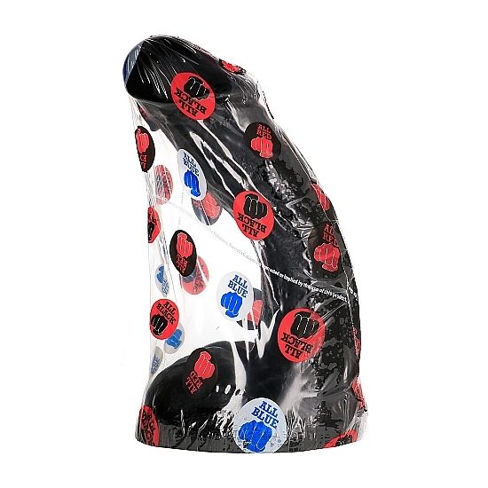 All Black AB64, černé vinylové dildo 22,5 x 5,5 cm